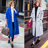 2016秋冬季新款女装韩版宽松羊毛呢子大衣加厚茧型中长款毛呢外套