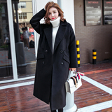 2016秋冬季新款女装韩版过膝加厚毛呢外套宽松中长款羊毛呢子大衣