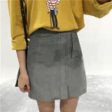DA.X 2016新品韩版高腰显瘦侧拉链包臀灯芯绒半身裙A字ん999