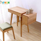优质白橡木 实木梳妆台简约现代北欧环保化妆桌 卧室极美宜家家具