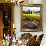 田园风景油画手绘欧式油画客厅装饰画玄关壁画有框画 麦田TY1560