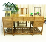 明清古典仿古中式办公桌大班桌南榆木实木书桌写字台主管桌1.6米