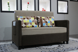 简易折叠沙发床 双人小户型不锈钢伸缩布艺宜家多功能沙发床1.5米