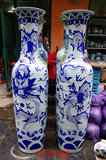 景德镇陶瓷器青花雕刻龙纹落地大花瓶客厅家居摆设1.2米1.8米