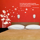 乐福园墙贴浪漫卧室客厅墙贴纸大型欧式花花藤贴画田园飘絮的花瓣