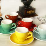 欧式彩色espresso意式浓缩SCAA/SCAE标准陶瓷特浓咖啡杯80ML 包邮