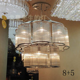 简易现代好装全水晶玻璃棒+五金餐厅客厅卧室吊灯 非标工程可订做