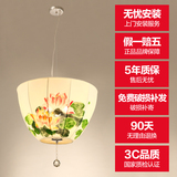 新中式吊灯后现代客厅卧室茶室餐桌吊灯创意个性儿童房布艺小吊灯