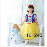 儿童迪士尼 白雪公主裙 演出服服装 女童圣诞节服 女孩生日礼物服