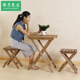 折叠组合美式乡村实木做旧正方形桌子经济型餐桌椅福建省椅子餐桌