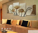手工立体浮雕画壁画皮画客厅装饰画沙发背景现代无框挂画金色年华