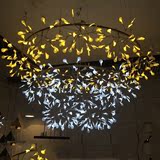 荣耀美式后现代客厅餐厅书房 创意个性设计师萤火虫艺术树叶吊灯