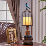 美式床头柜装饰品创意客厅摆件欧式家居工艺品实用摆设装饰台灯