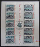 摩纳哥邮票1987年路易二世体育场欧罗巴 小版张  目录25美元 特价