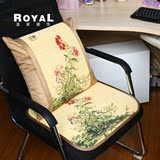 中国风夏季坐垫实木红木纤丝竹沙发坐垫电脑座椅垫水墨凉席靠垫套