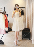 【M.B.Swan高级定制】意大利手工车骨蕾丝！白色礼服裙/连衣裙！
