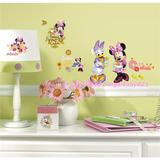 美国原装RoomMates环保墙贴女孩房3D墙纸迪士尼-米妮鼠的可爱花园