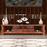 金丝胡桃木电视柜组合简约现代中式户型客厅整装地柜实木家具套装