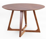 餐桌象创意实木欧式异形艺术拆装组装圆形松木原木美式乡村木圆桌