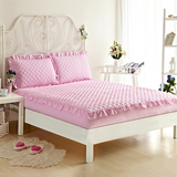 韩式纯色花边夹棉床笠1.5M1.8米 单双人床罩单件2.0m加大防滑床套