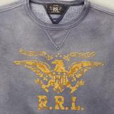 代购 Ralph Lauren旗下高端RRL 男混纺长袖圆领套头水洗做旧卫衣