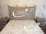 新古典实木香槟金银色软包床法式复古美式后现代家具双人婚床现货