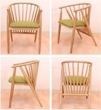 定制北欧家具木椅子个性圈椅围椅简约家用休闲酒店咖啡厅实木餐椅