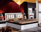 家具大师现代风格板式床 简易床婚床双人床1.8米高箱床带储物1886