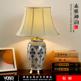 古典中式花鸟手绘全铜陶瓷台灯欧式复古创意客厅卧室床头装饰灯具