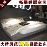 布艺床简约现代 榻榻米床可拆洗 双人床1.8米 软体床 2米床 婚床