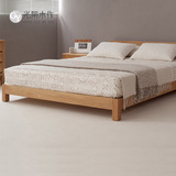 北欧宜家简约现代实木家具白橡木床实木床1.5 1.8米双人床 日式床