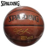 正品SPALDING斯伯丁 PU湖人队科比签名篮球74-161