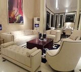 欧式布艺沙发组合简约现代售楼处双人沙发样板房高级会所家具特价