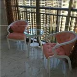 特价欧式美甲椅子客厅布艺实木圈椅阳台咖啡厅桌椅卧室休闲沙发椅