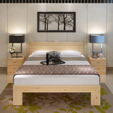 简约特价实木床儿童床单人床双人床1.2米1.35米1.5 1.8松木可订做