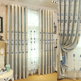 北京上门测量安装简约现代高档欧式提花绣花卧室客厅遮光窗帘定制