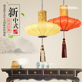 新中式古典吊灯个性酒店茶楼餐厅灯具时尚中国风创意仿古羊皮灯笼