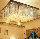 白色花瓣家用吊灯led客厅灯卧室餐厅灯花朵圆形水晶吸顶灯具