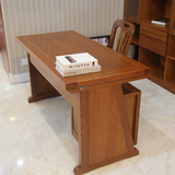 特价榆木家具 简约现代榆木写字台办公桌组合 全实木书桌电脑桌