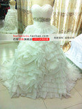 2013新款仙vera wang 王微微风格婚纱新娘公主大拖尾婚纱简洁实拍