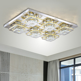 创意个性水晶吊灯异形铁艺平板灯现代简约卧室餐厅客厅LED吸顶灯