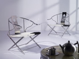 新款广东省整装金属后现代时尚太师椅中式不锈钢休闲椅围椅060