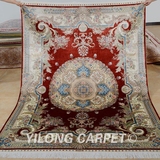 益隆喜庆中国红系家用手工真丝地毯 世界精品波斯地毯 152x213cm