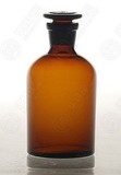 棕细口瓶 250ml 棕小口瓶 棕色试剂瓶 磨砂口玻璃瓶玻璃磨口瓶