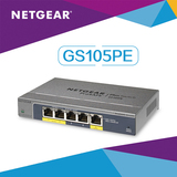 美国网件/NETGEAR GS105PE 带2口POE全千兆5口简单网管交换机