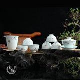 景德镇陶瓷手绘粉彩功夫茶具整套盖碗茶壶茶杯套组精品礼品特价