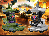 遥控坦克车变形玩具金刚模型大炮充电动机器人可发射子弹亲子对战