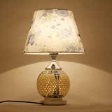 景德镇陶瓷台灯卧室床头灯 中式青花瓷现代复古客厅创意台灯灯具