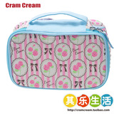日本cram cream公主复古优雅蕾丝花边帆布化妆包手提化妆包收纳包