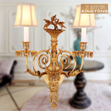 法式全铜壁灯 欧式高档奢华样板房客厅餐厅卧室床头双头美式壁灯